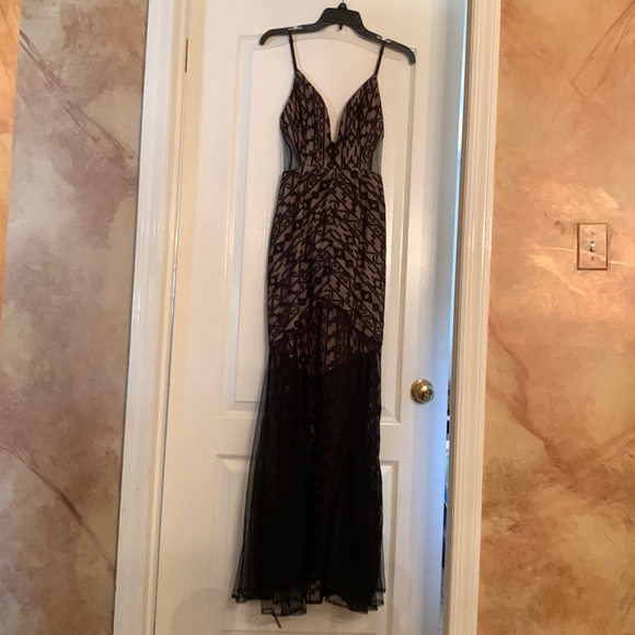 Luxxel Dresses & Skirts - Black and nude lace dress